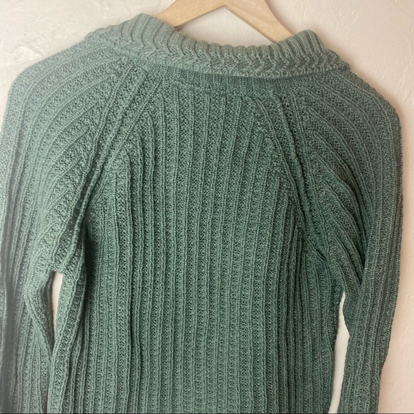 Tommy Bahama Green Chunky Cotton Collared Sweater XS - Picture 5 of 7